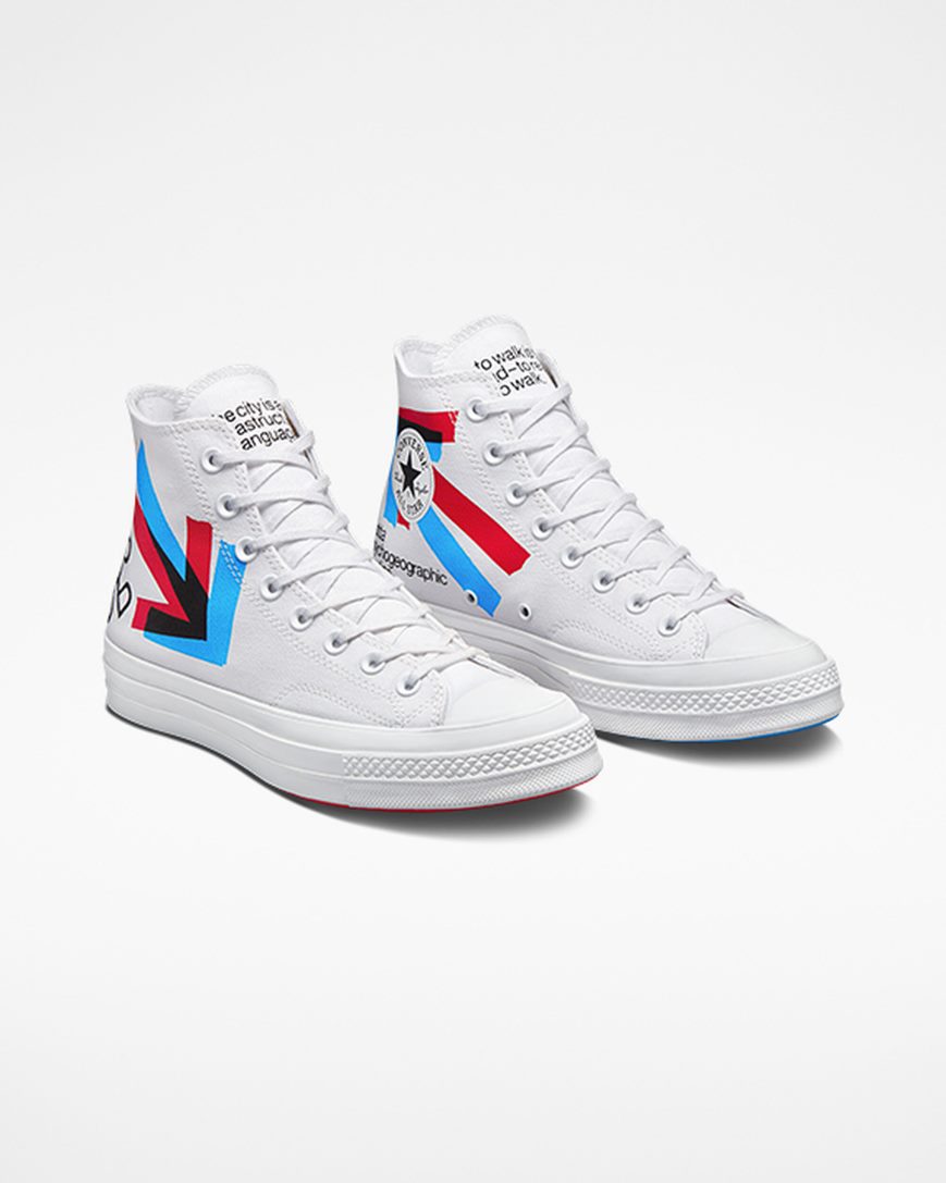 Women's Converse x Patta x Experimental Jetset Chuck 70 High Top Shoes White / Red / Blue | AU 39816V